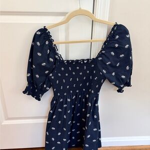 Hill House Navy Floral Mini Dress